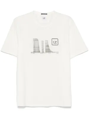 【C.P. Company】Tシャツ コットン ■送料・関税込■ C.P Company Hood Print Cotton T-Shirt Black