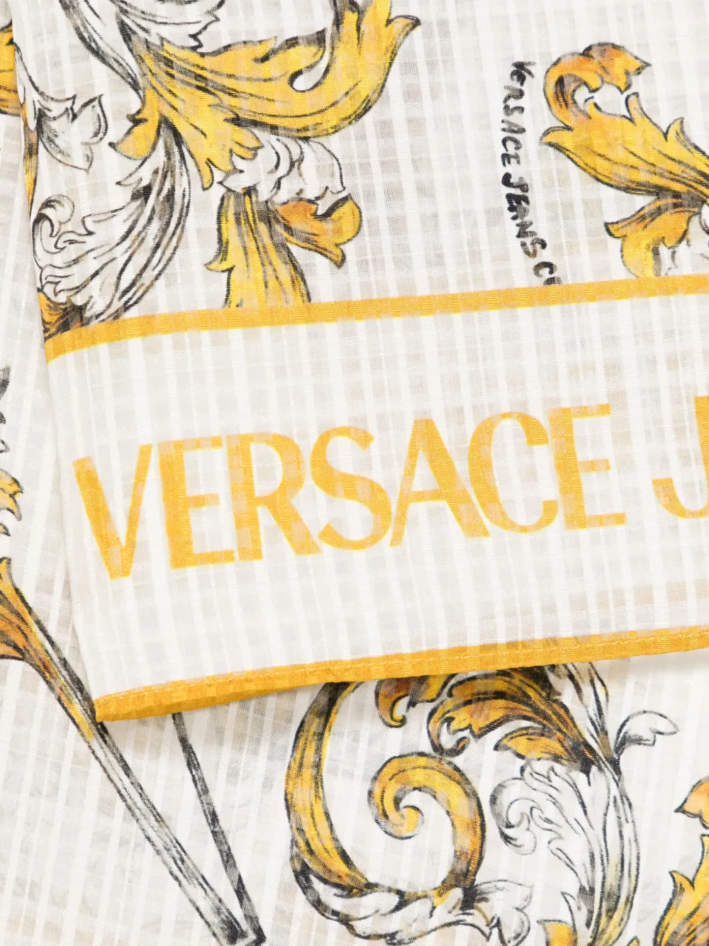 Versace Jeans Couture Barocco Outline sjaal - Wit