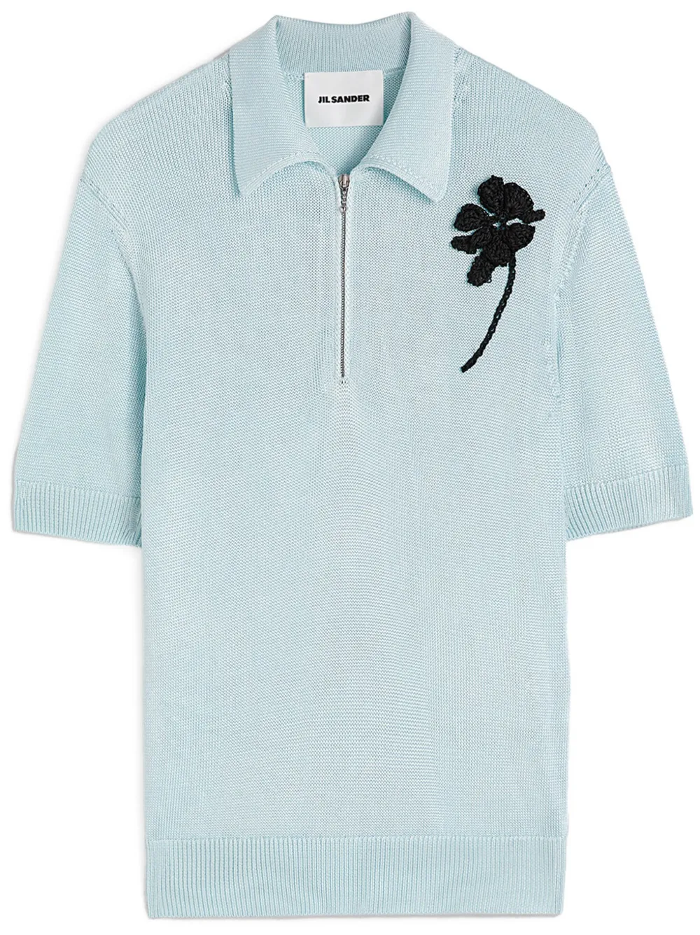Jil Sander knitted polo shirt | Blue | Image 1