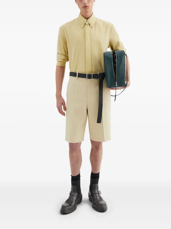 Jil Sander tie-detail Shirt | Yellow | FARFETCH