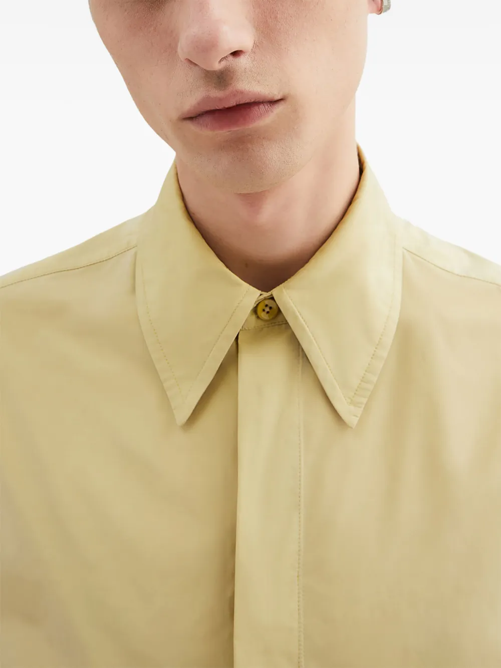 Jil Sander tie-detail Shirt | Yellow | FARFETCH