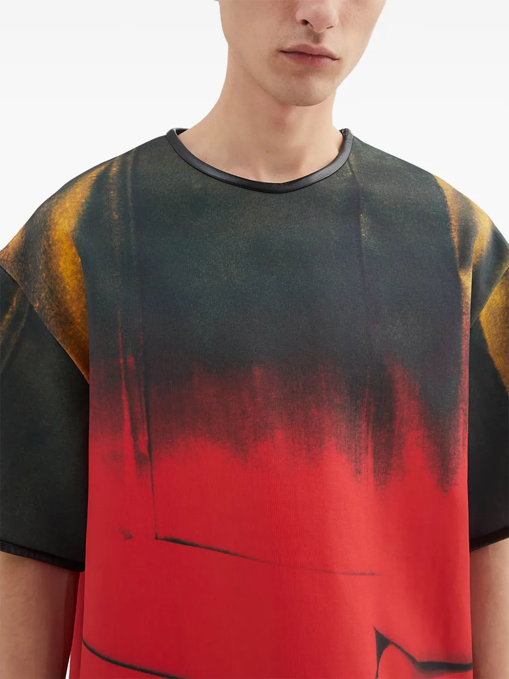 Jil Sander T-shirt met print Rood