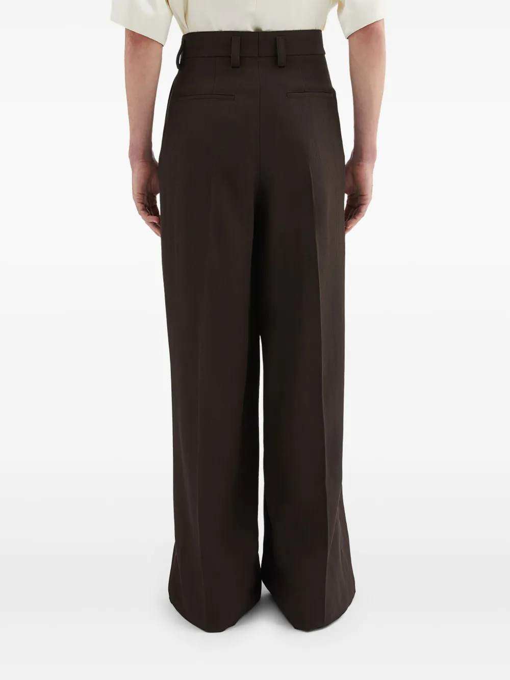 Jil Sander Broek met geplooid detail Bruin