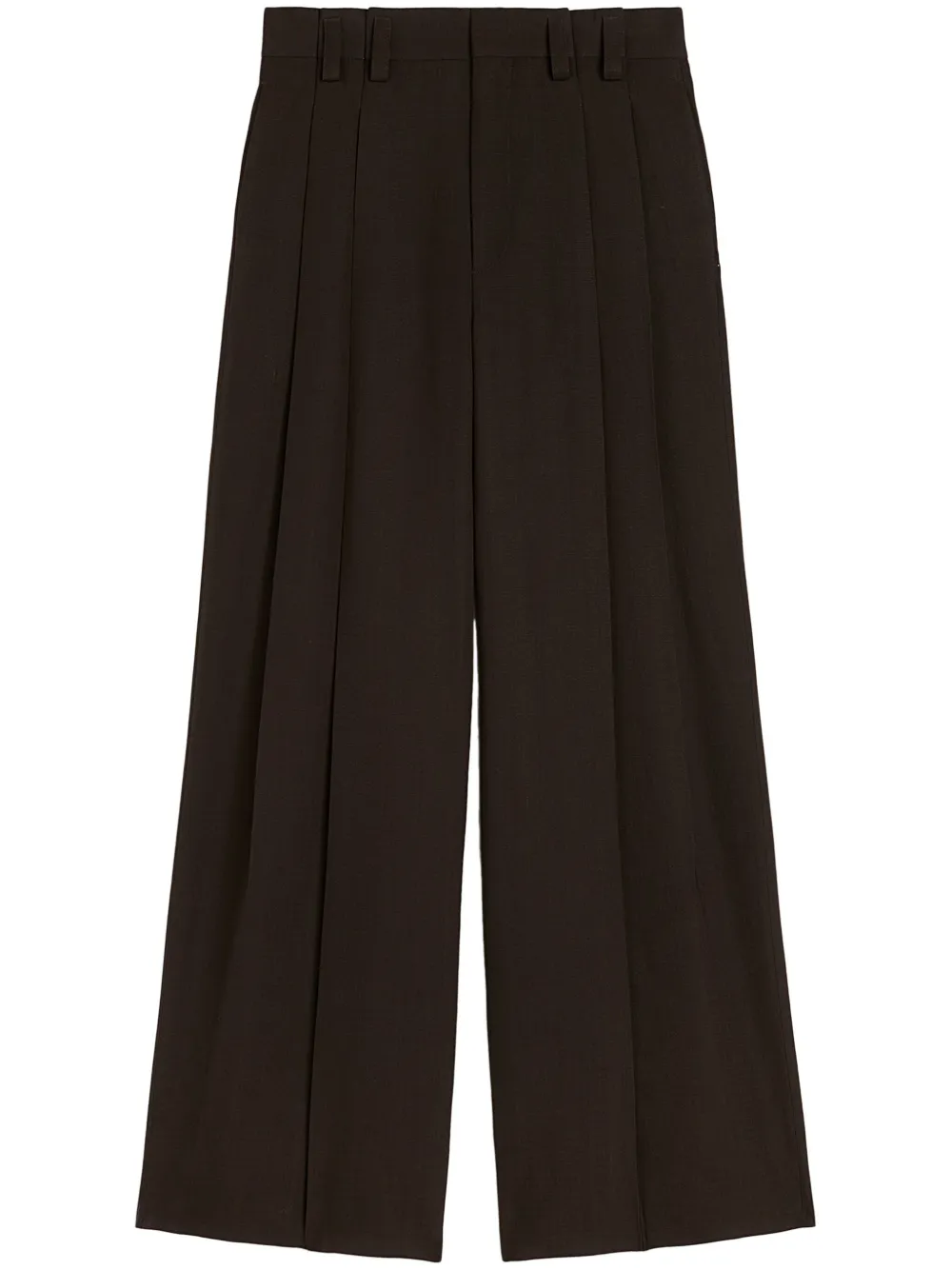 Jil Sander pleat-detail trousers | Brown | Image 1