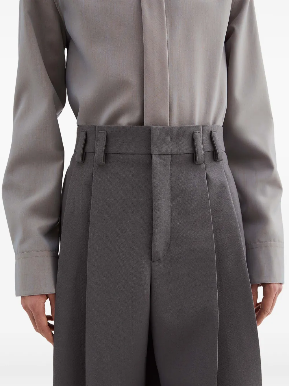 Jil Sander Broek met geplooid detail Grijs