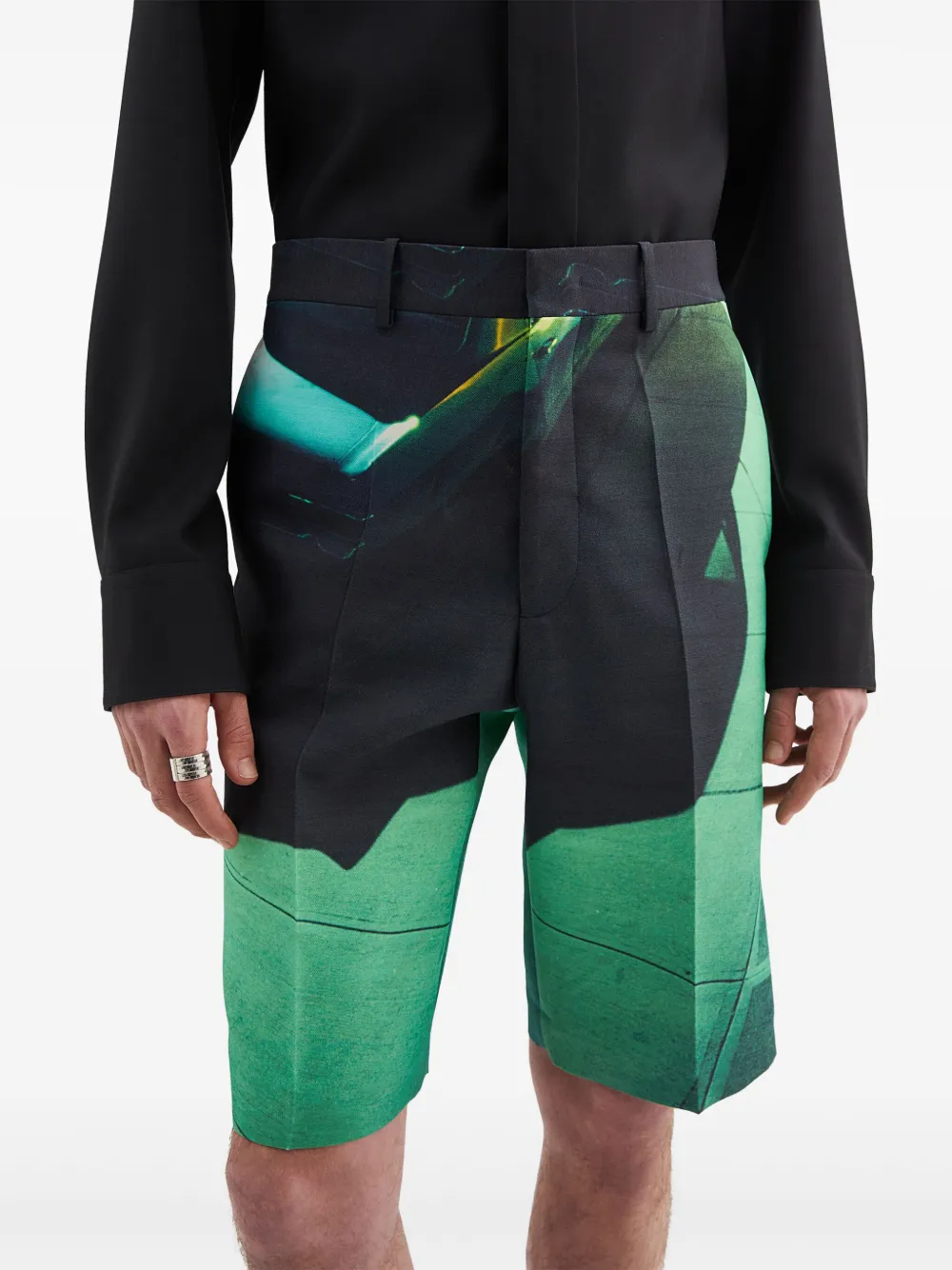 Jil Sander Shorts met print Groen
