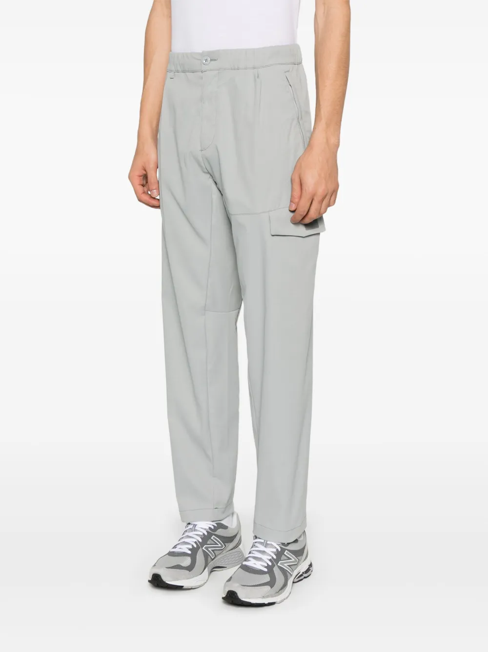 C.P. Company Cargo broek met logopatch Grijs