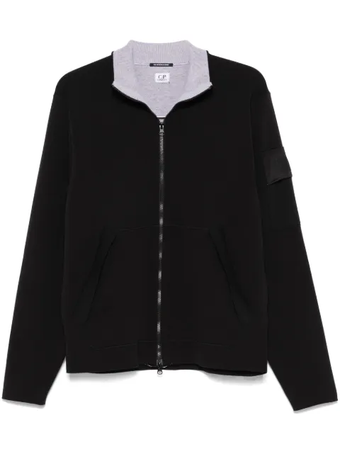 C.P. Company logo-patch zip-up sweatshirt 
