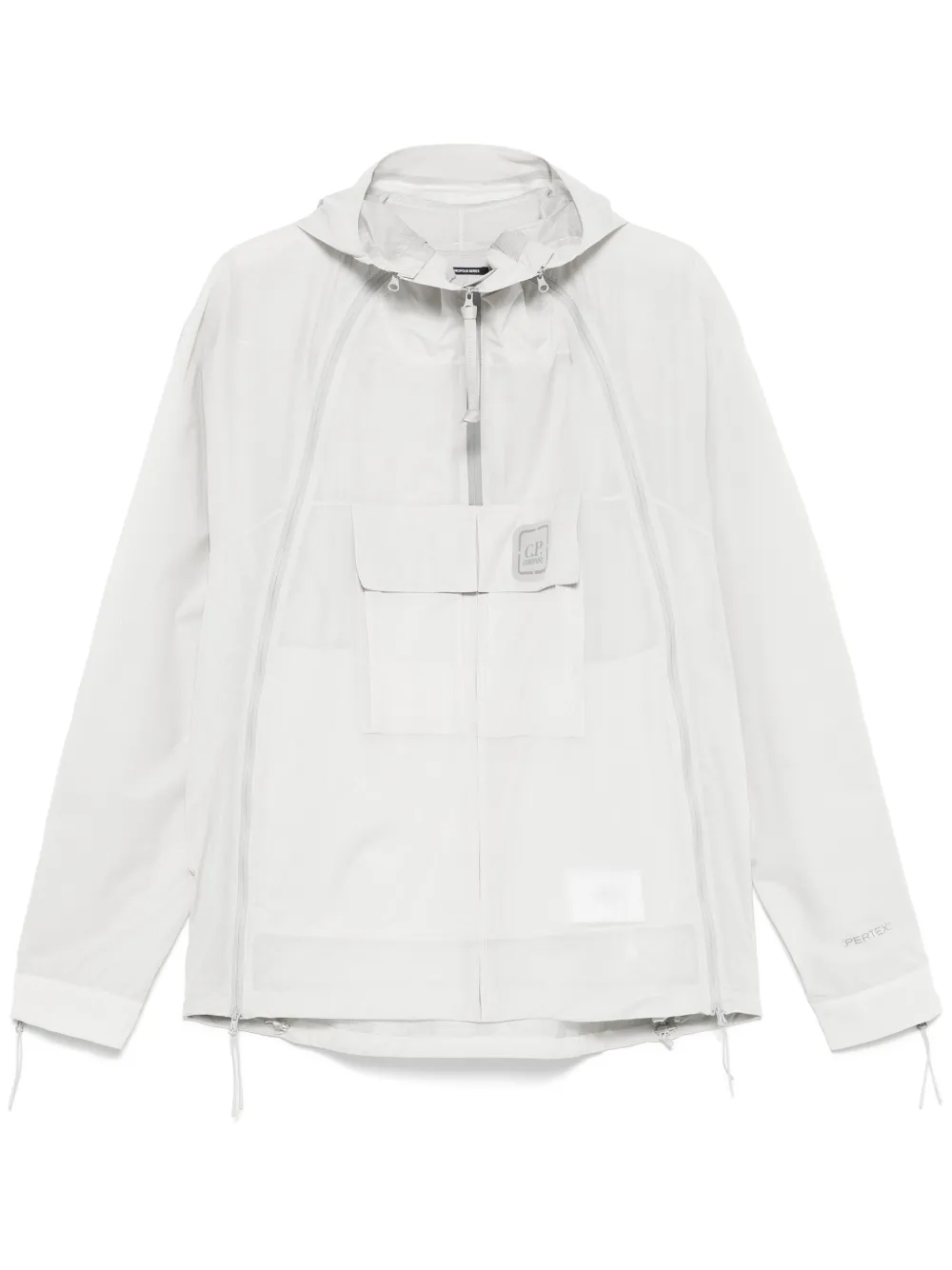 C.P. Company logo-print pertex jacket | Grey | Image 1