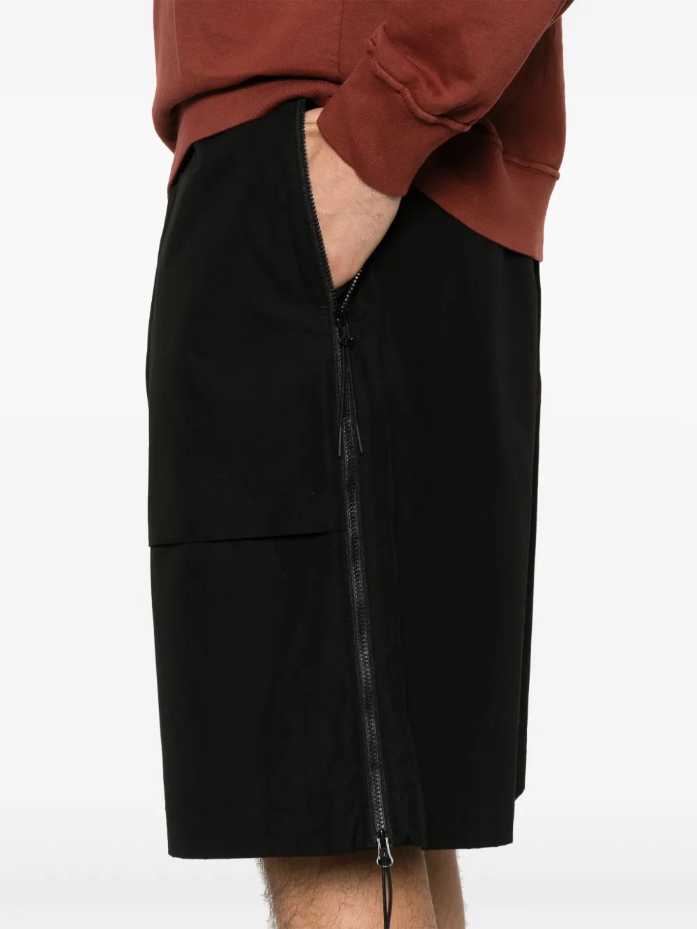 C.P. Company Bermuda shorts met logopatch Zwart