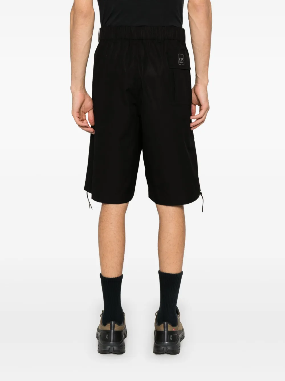C.P. Company Bermuda shorts met logopatch Zwart
