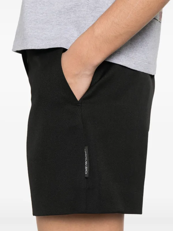 【関税＆送料込み】Off-White Black Virgin Wool Shorts With Off-White Virgin Wool Shorts | Black | FARFETCH