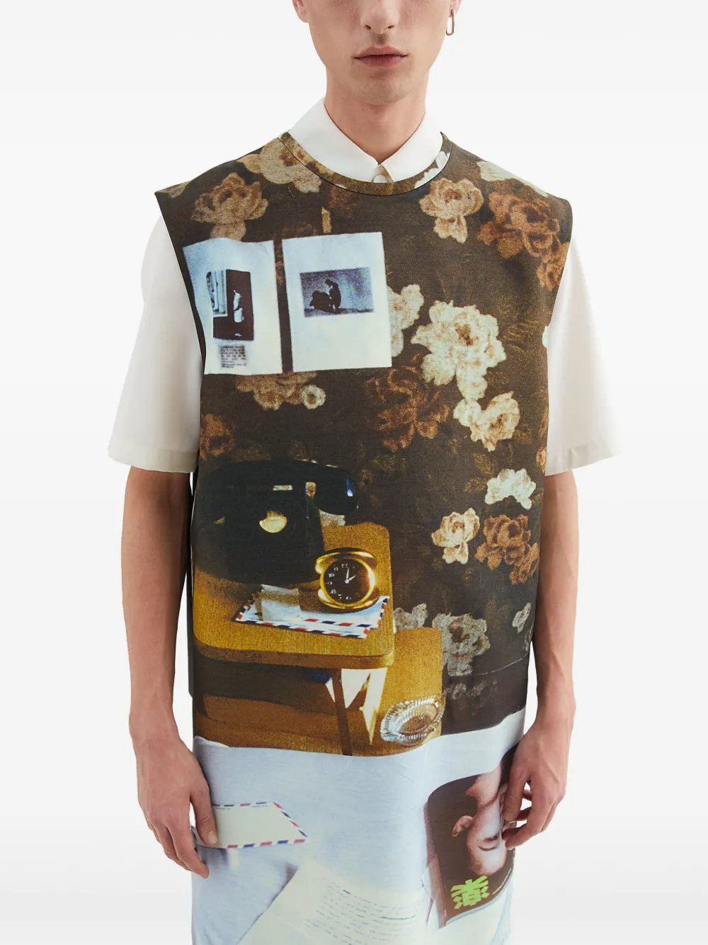 Jil Sander Top met print Geel
