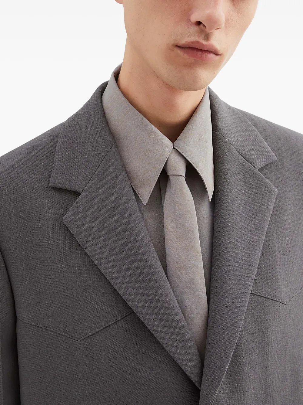 Jil Sander Colbert met afneembare kraag Grijs