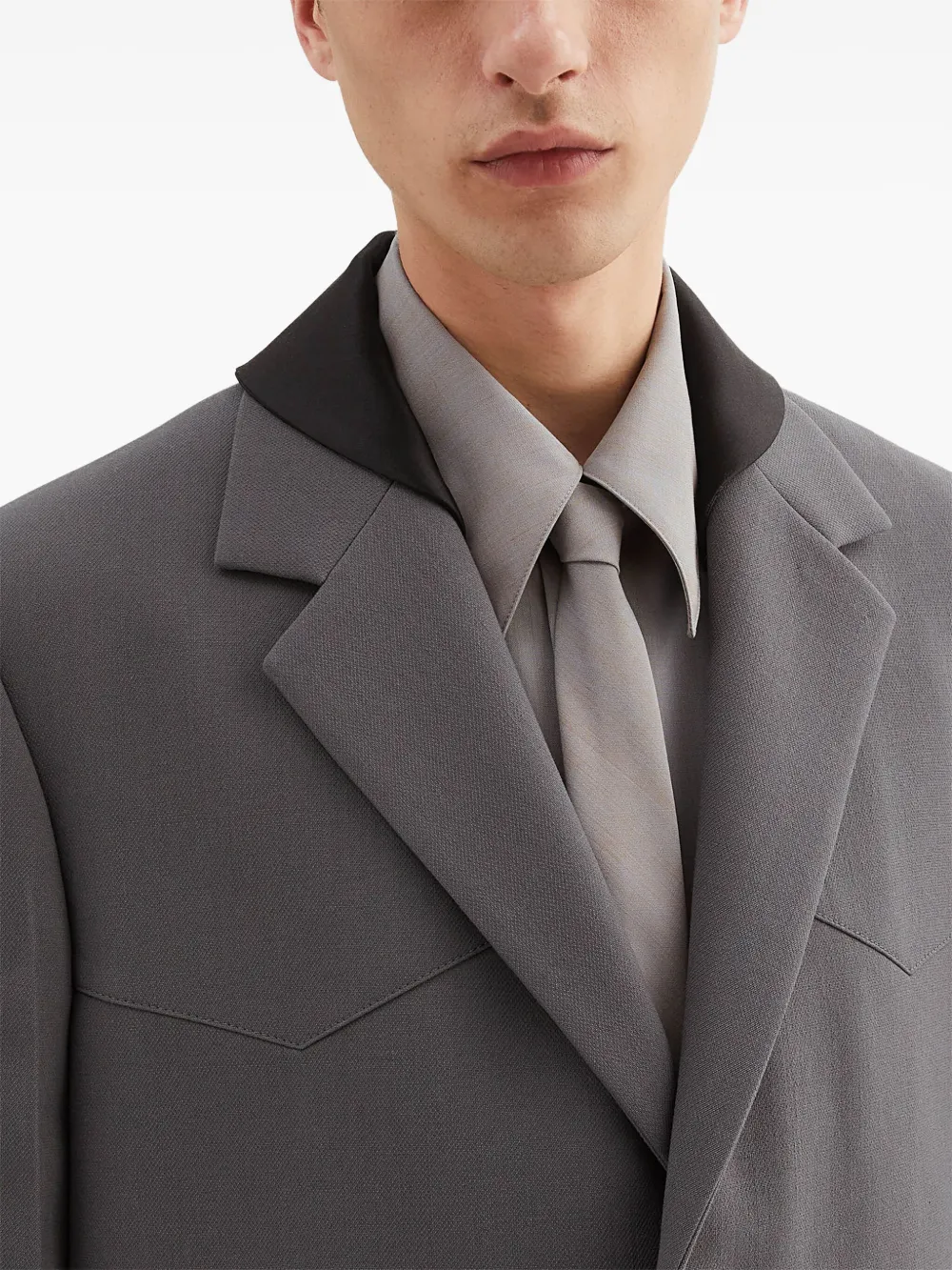 Jil Sander Colbert met afneembare kraag Grijs