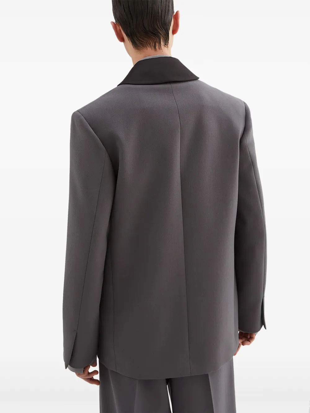 Jil Sander Colbert met afneembare kraag Grijs