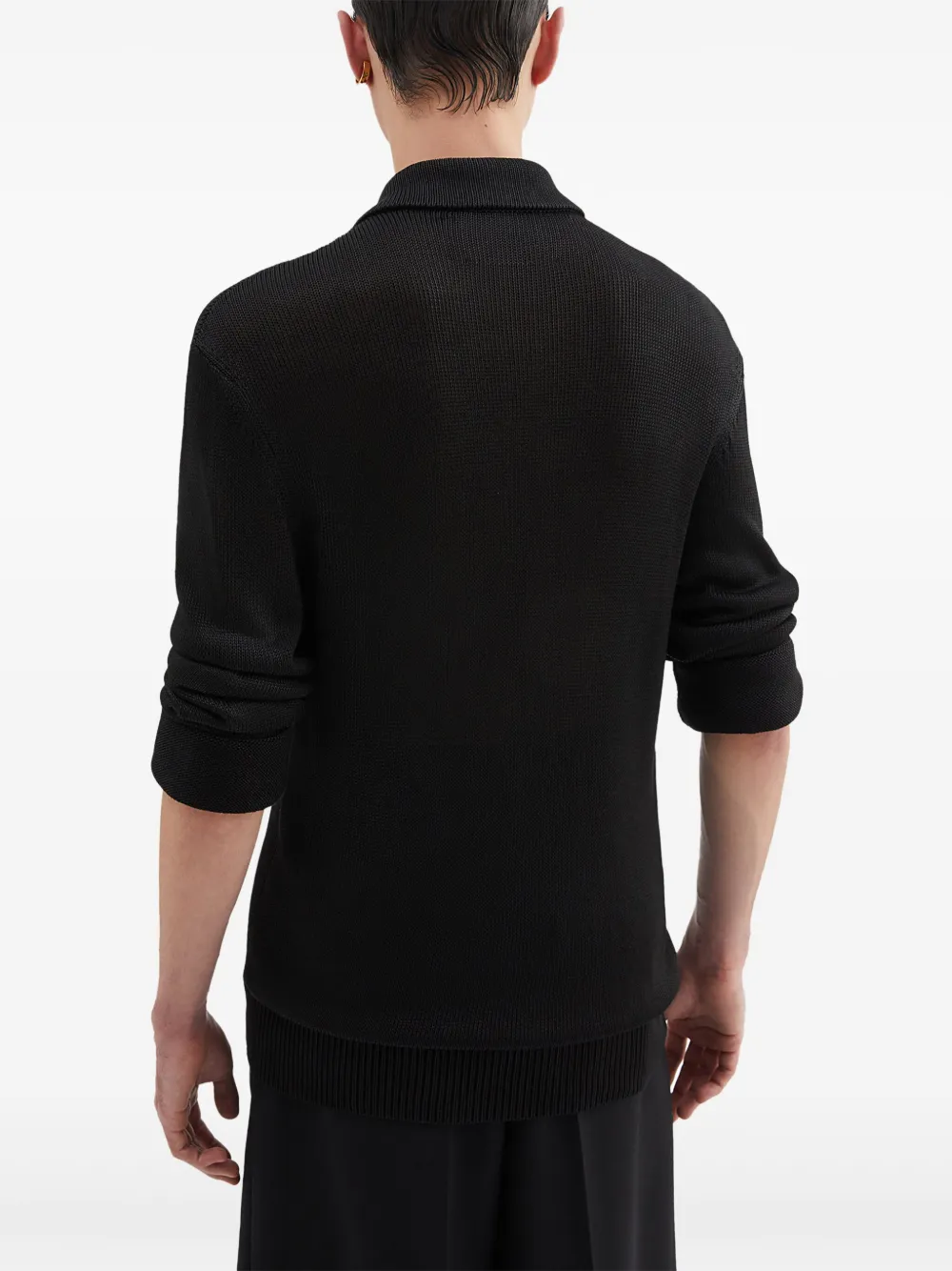 Jil Sander Gebreid overhemd Zwart