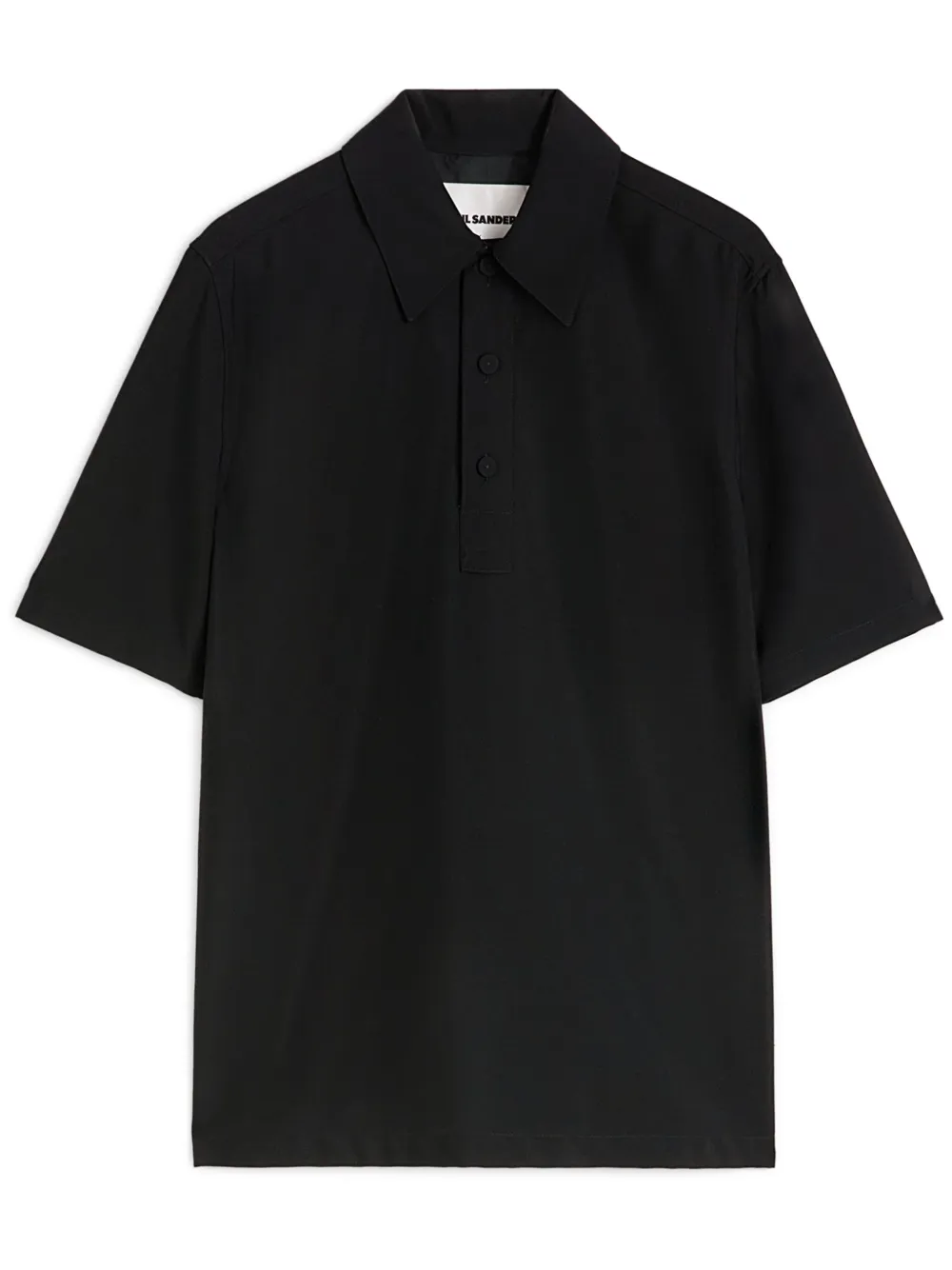 Jil Sander 울 폴로 셔츠 | 블랙 | Image 1