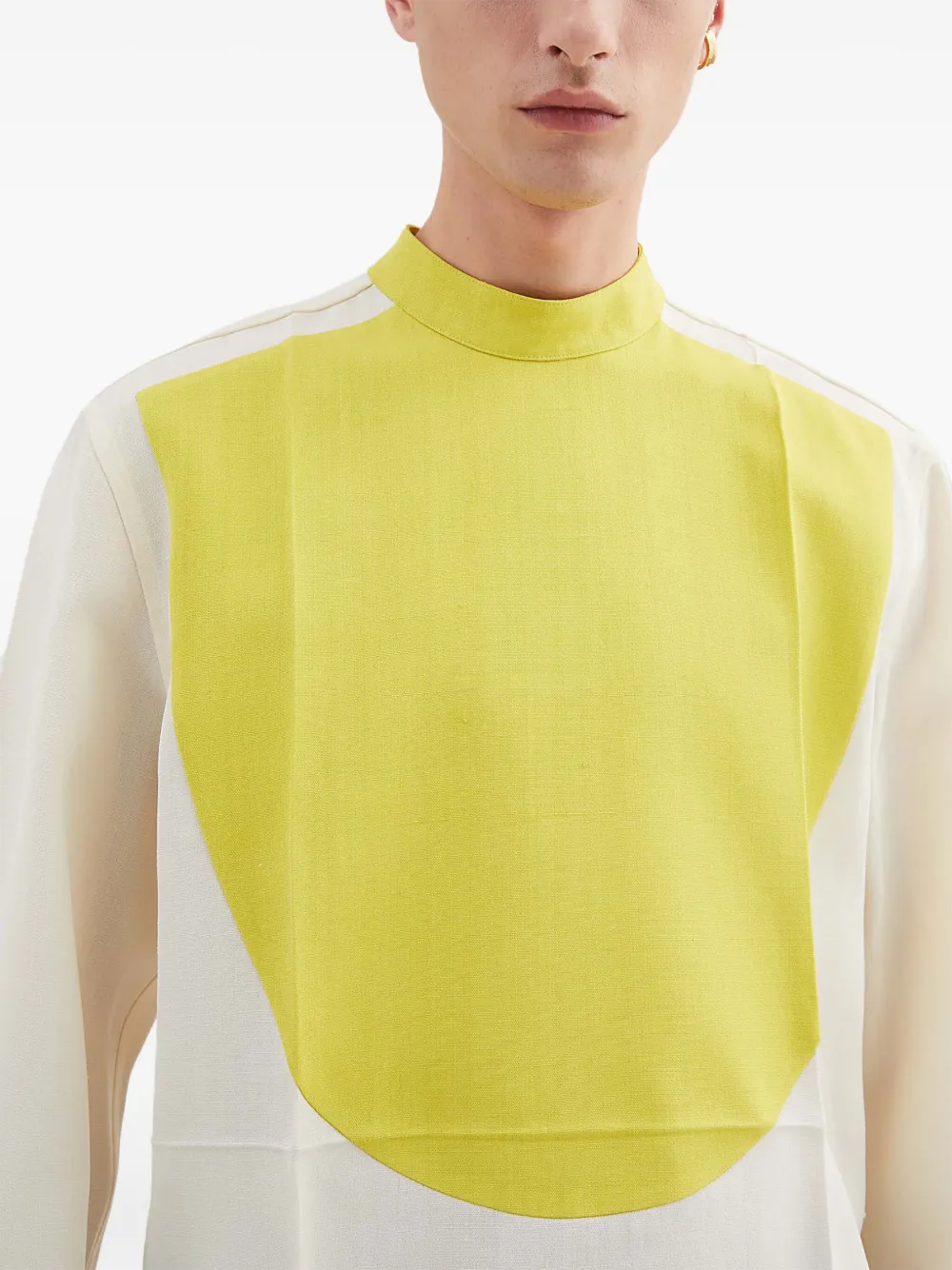 Jil Sander Overhemd met opstaande kraag Wit