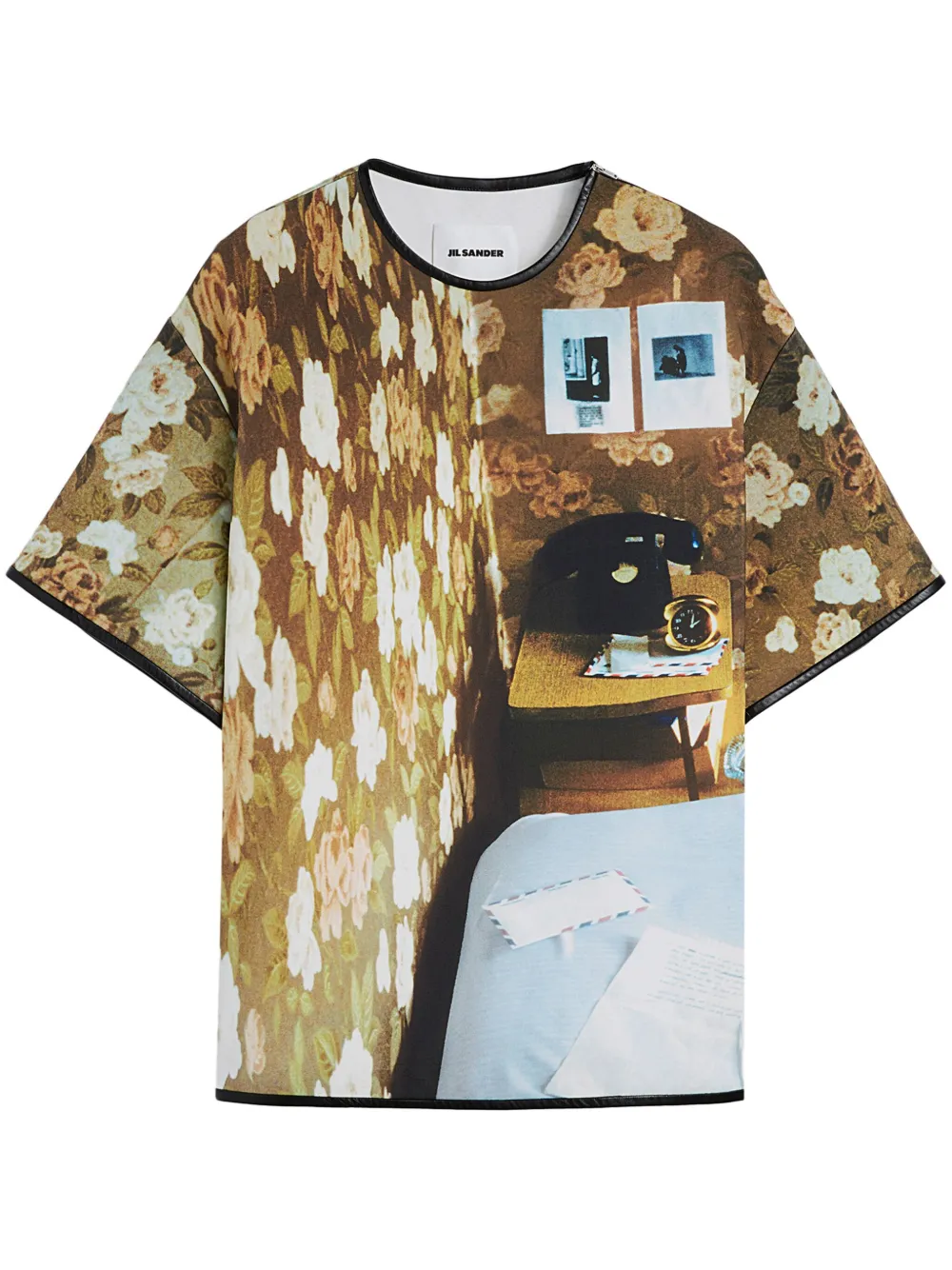 Jil Sander T-shirt met print Geel