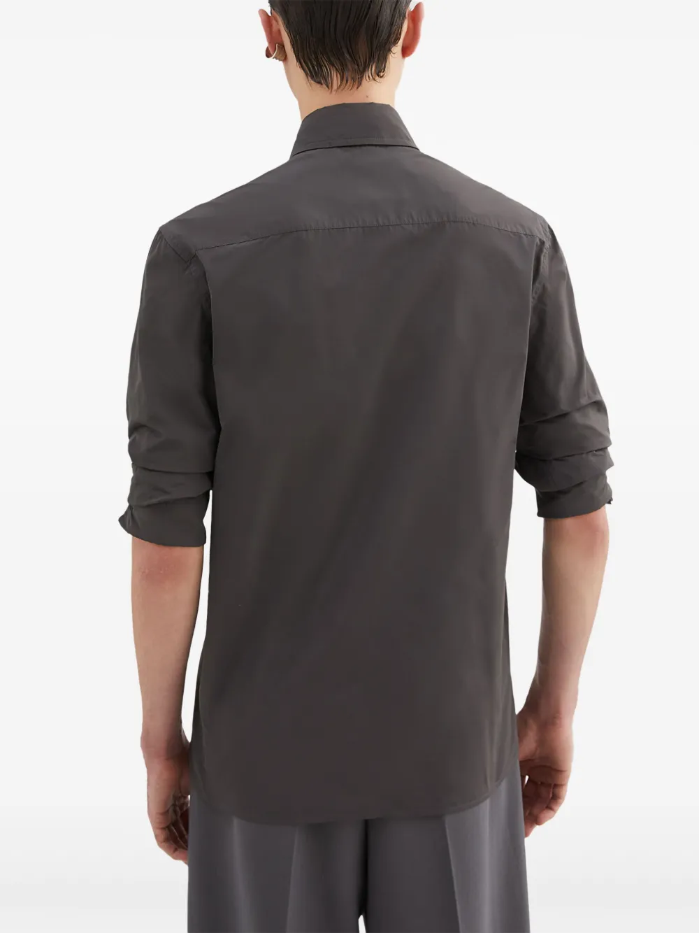 Jil Sander Overhemd met stropdas Bruin