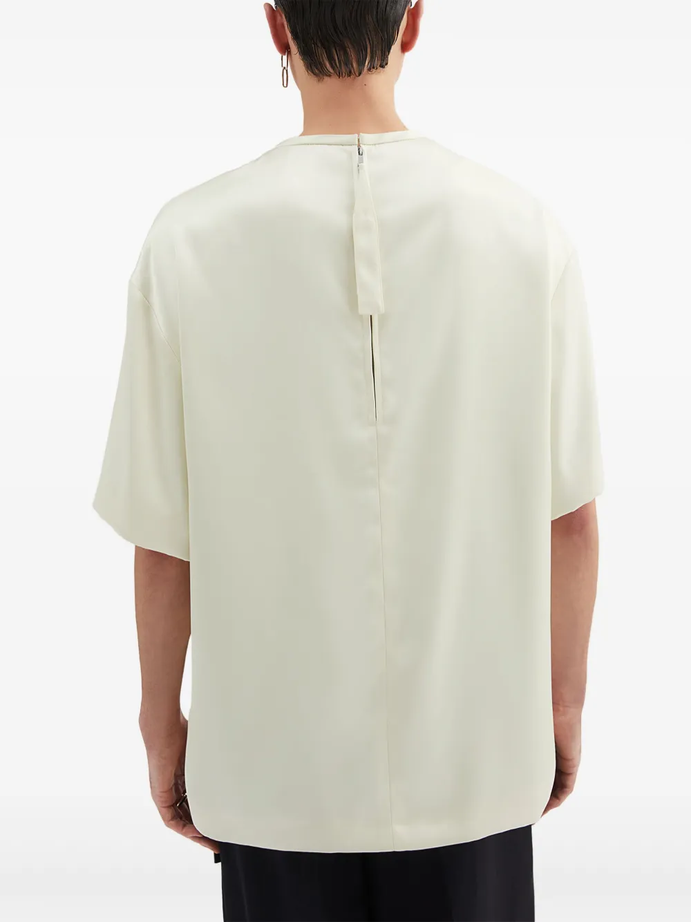 Jil Sander T-shirt met borduurwerk Wit