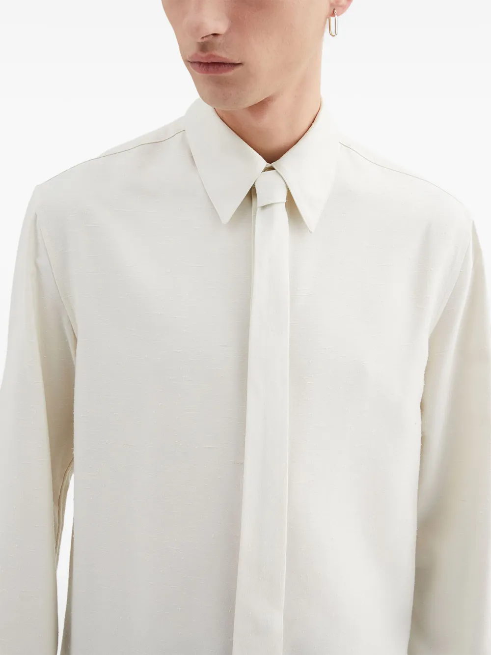 Jil Sander Overhemd met strikdetail Wit