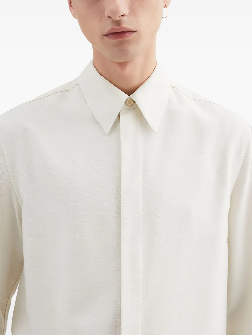 Jil Sander Overhemd met strikdetail Wit