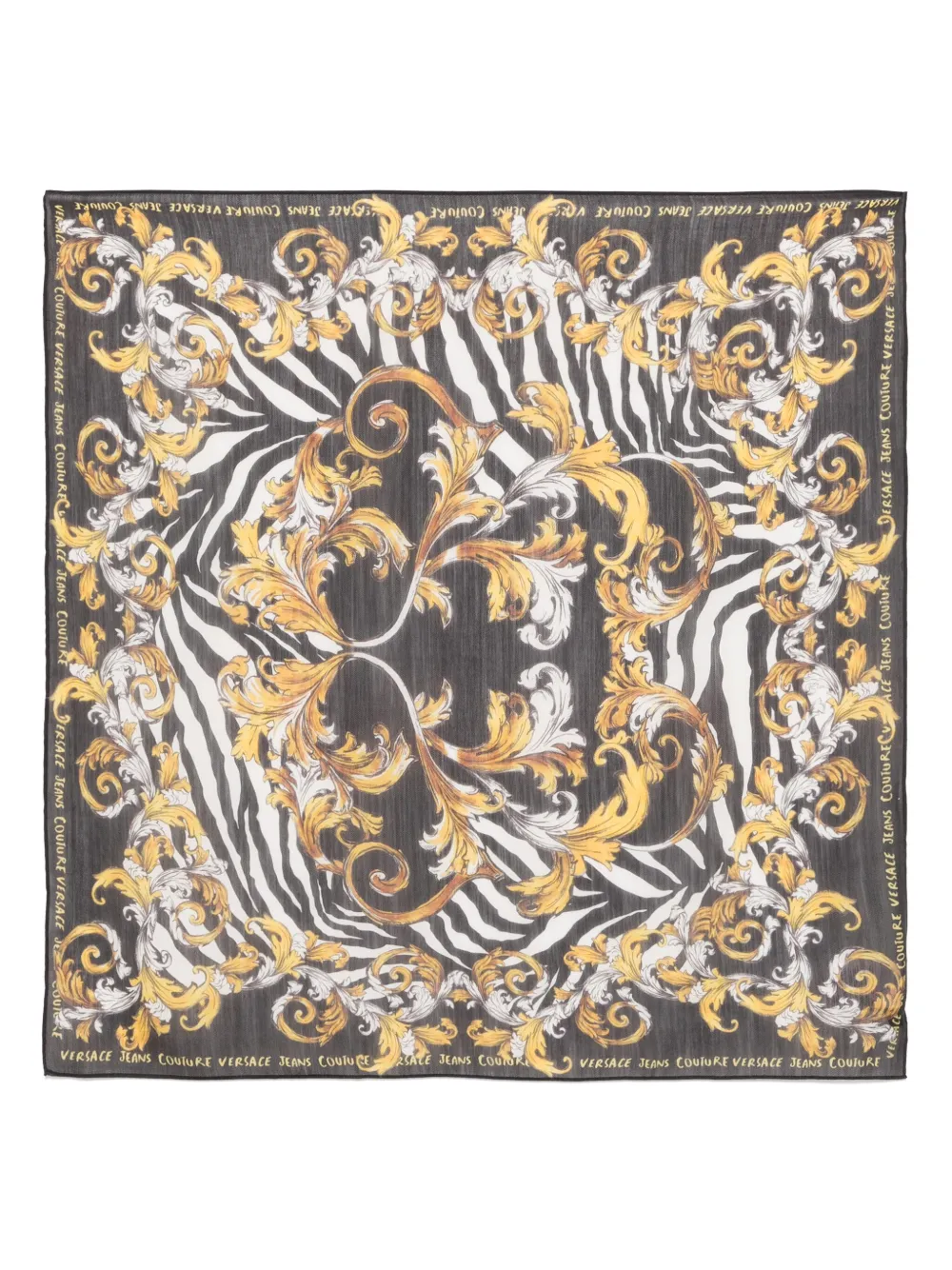 Versace Jeans Couture Animalier sjaal met Barocco-print Zwart