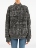 Plan C mélange-effect sweater - Grey