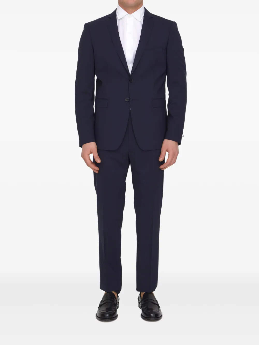 virgin wool-blend suit