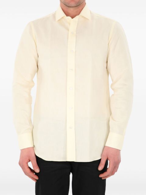 Salvatore Piccolo curved-hem button-up shirt 