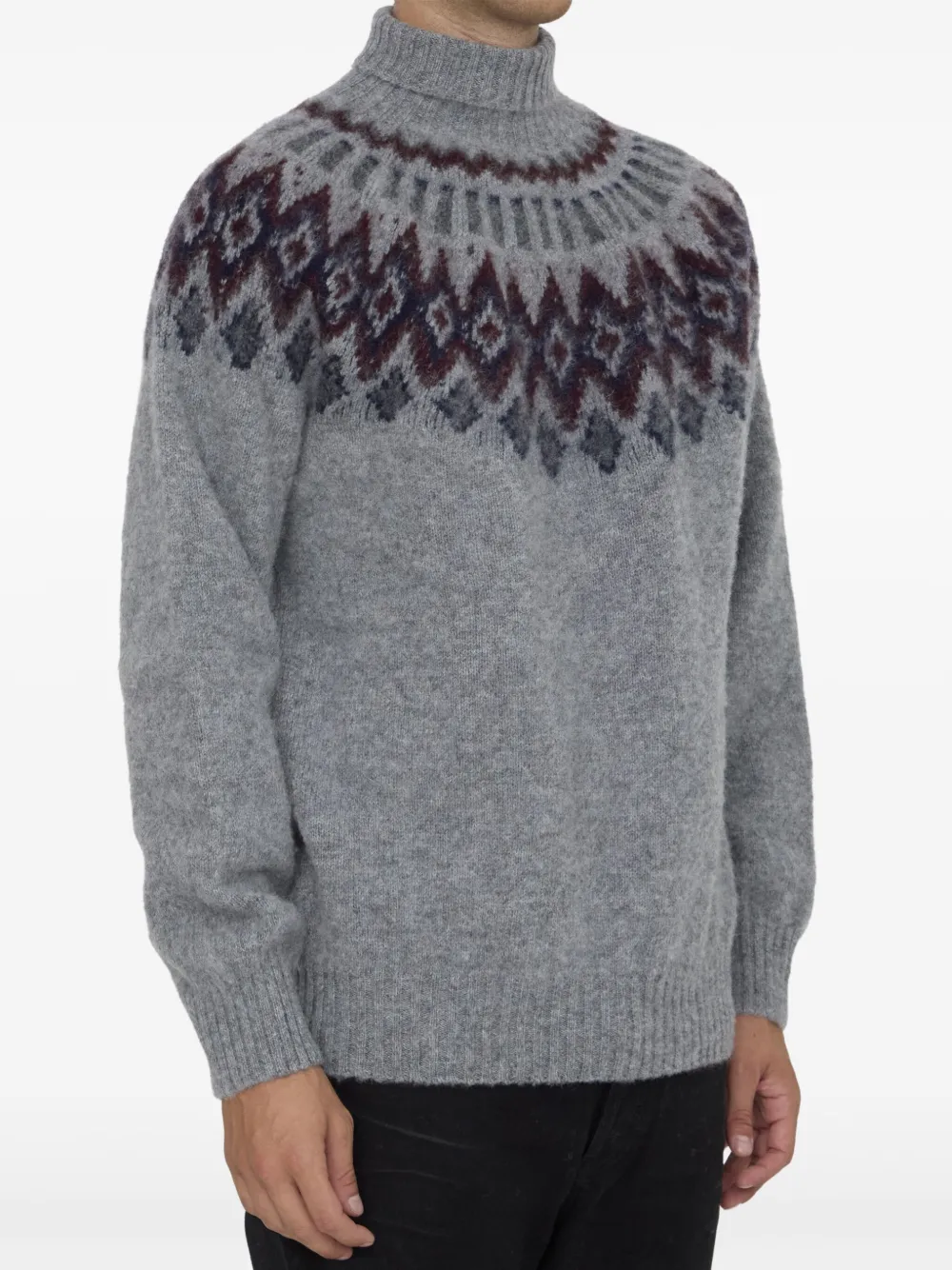 Howlin' Sweater met print - Grijs