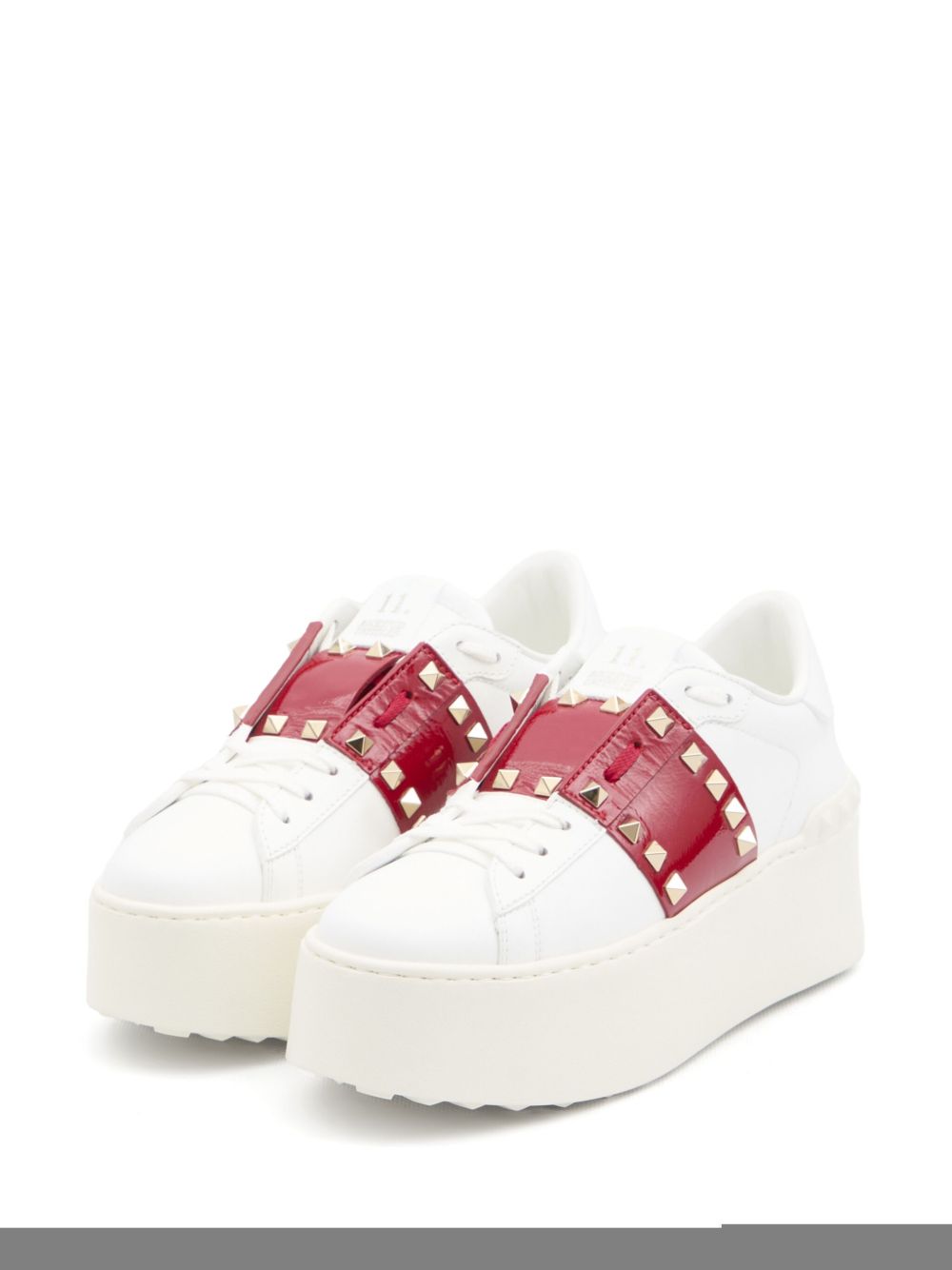 Valentino Garavani Rockstud Untitled sneakers met plateauzool - Wit