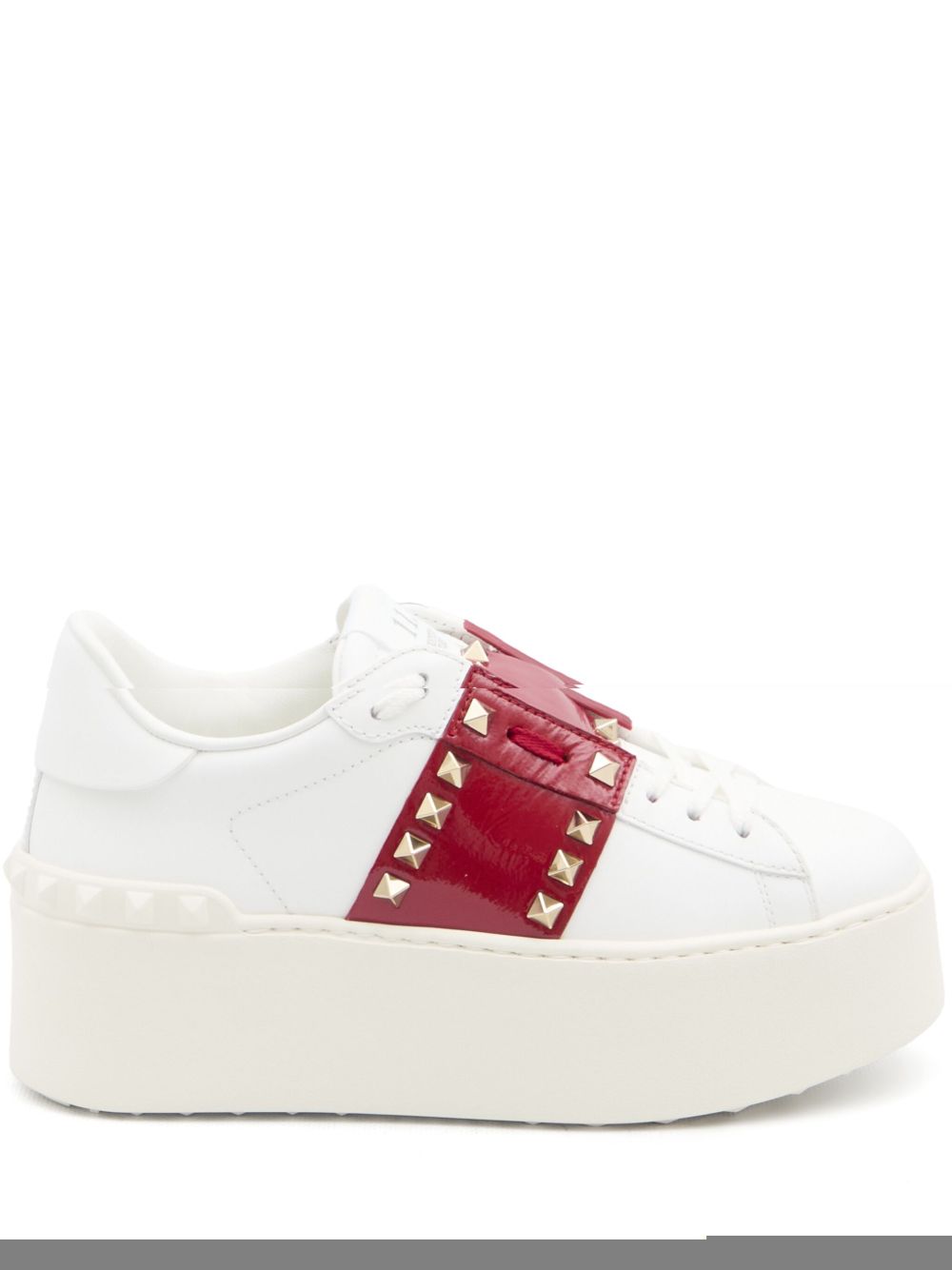 Valentino Garavani Rockstud Untitled sneakers met plateauzool Wit