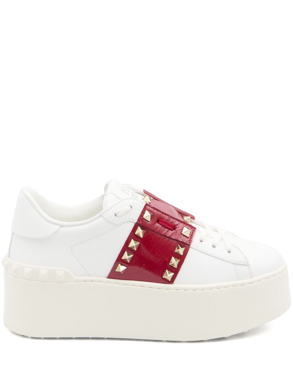 Valentino Garavani Rockstud Untitled sneakers met plateauzool Wit