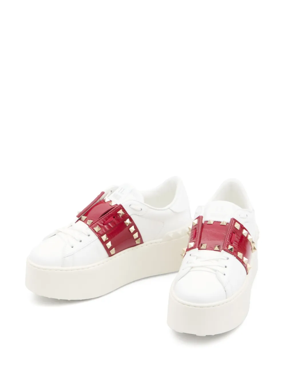 Valentino Garavani Rockstud Untitled sneakers met plateauzool Wit