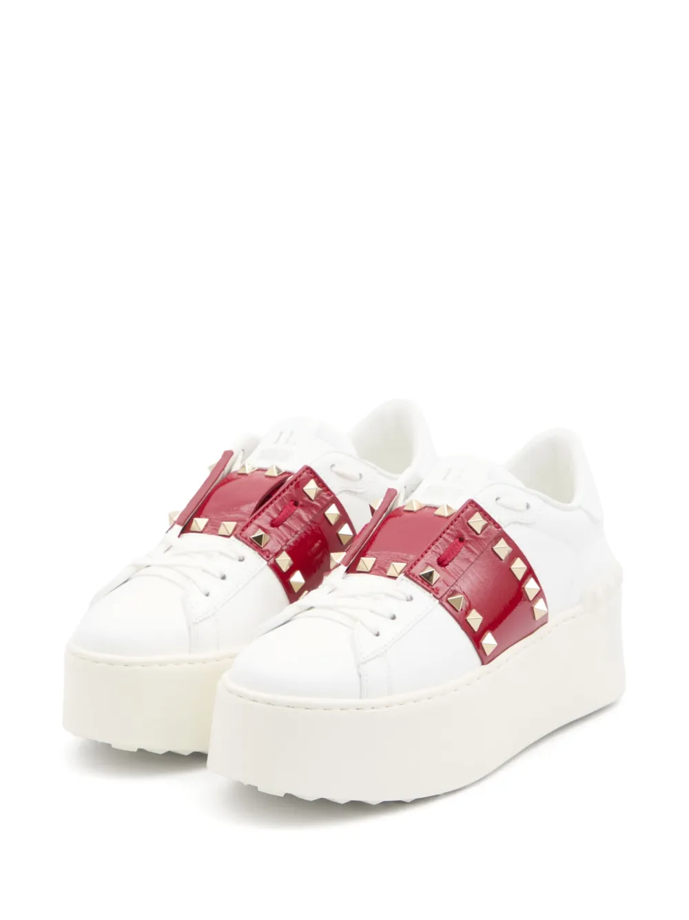 Valentino Garavani Rockstud Untitled sneakers met plateauzool Wit