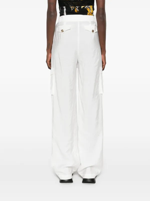 Versace Jeans Couture crinkled-finish Cargo Pants | White