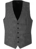 Lardini houndstooth-pattern vest - Black