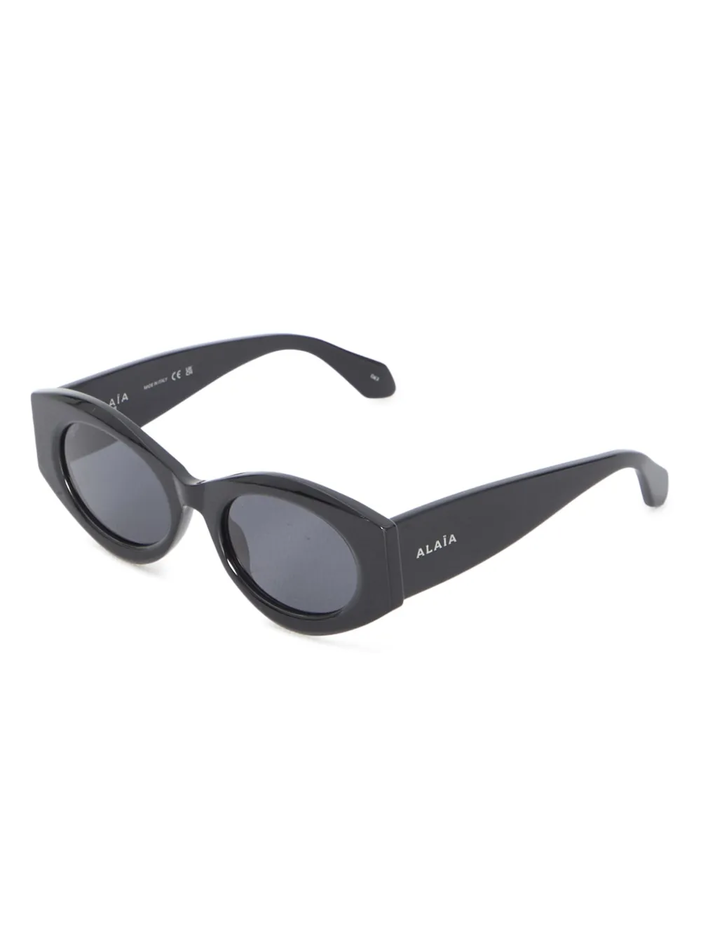 Alaia Eyewear Zonnebril met ovalen montuur Zwart