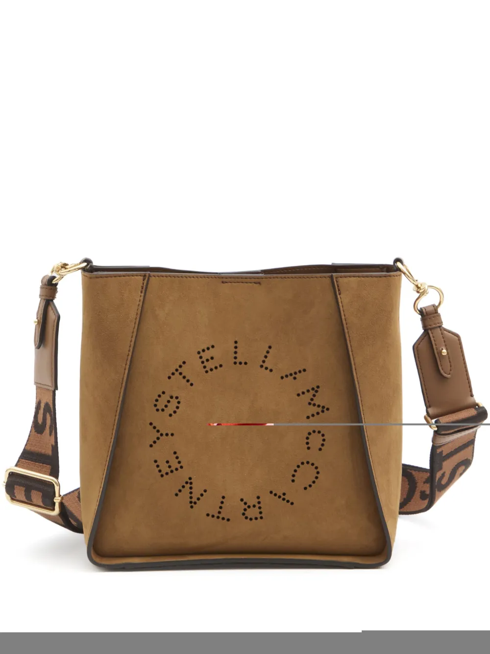 logo-perforated crossbody bag