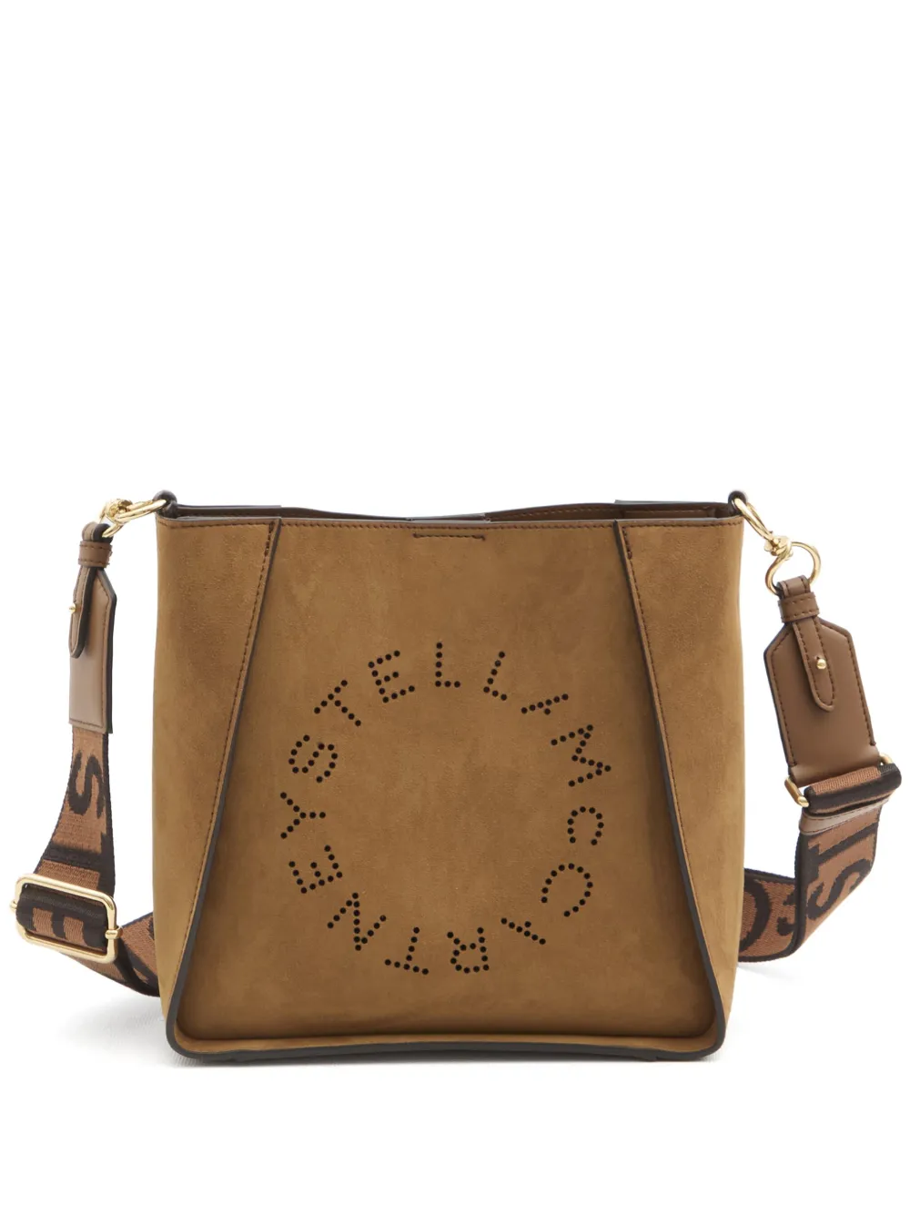 logo-perforated crossbody bag