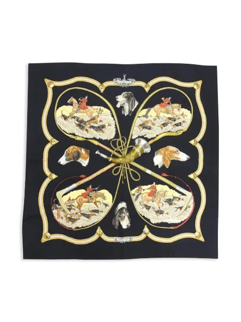 Hermès Pre-Owned 1979 Le Laisser Courre by J de Fougerolle silk scarf