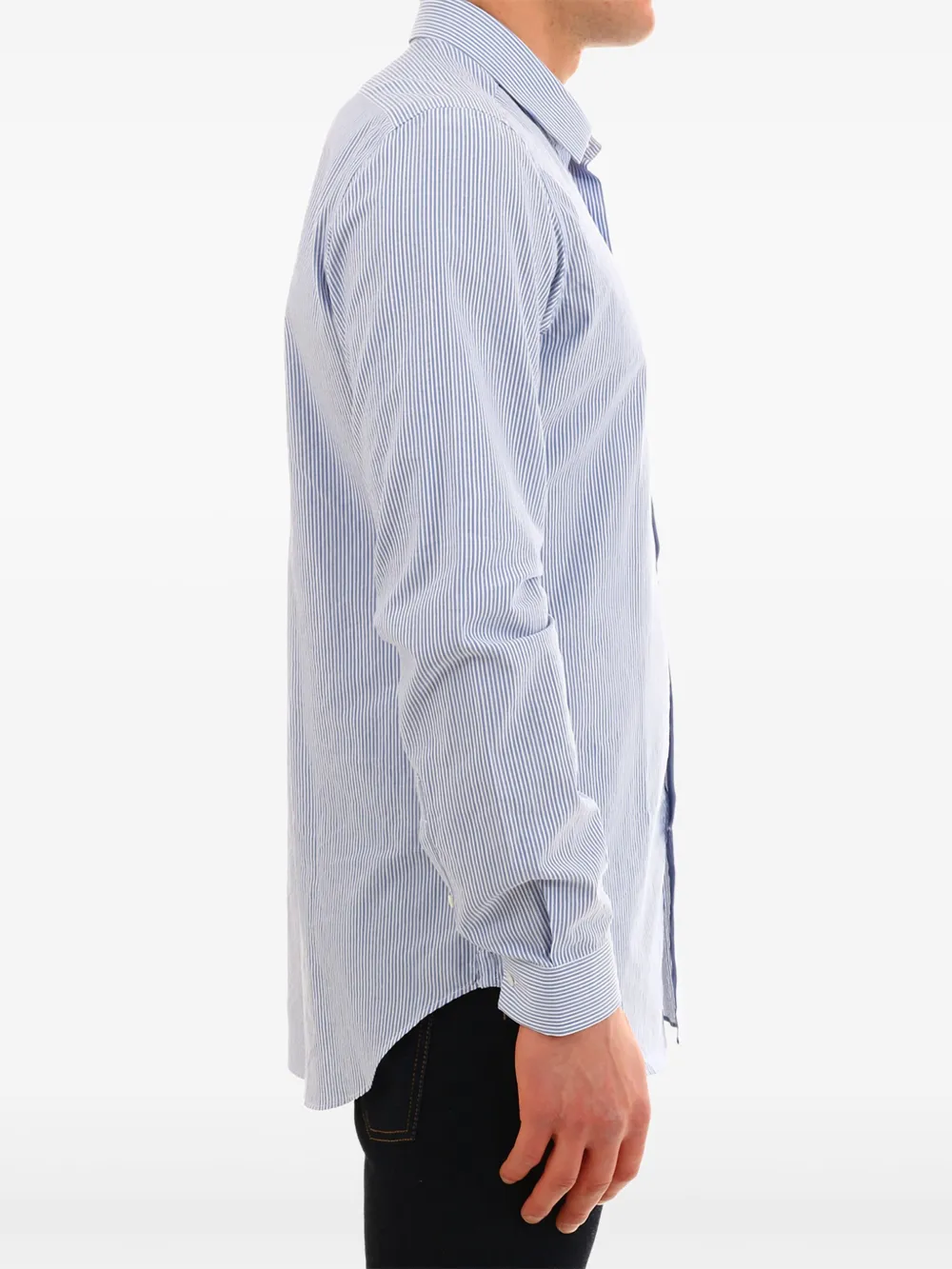 Vangher Gestreept overhemd - Blauw
