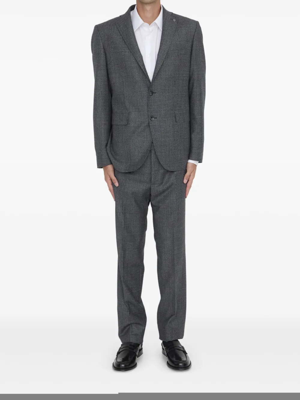 Tagliatore Men Two-piece Suit In Virgin Wool In Gray