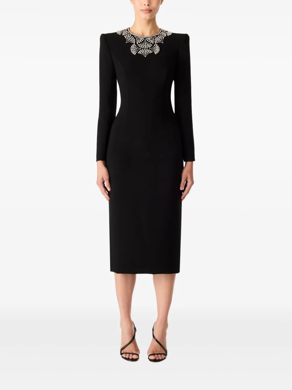 Jenny Packham Noa midi-jurk - Zwart