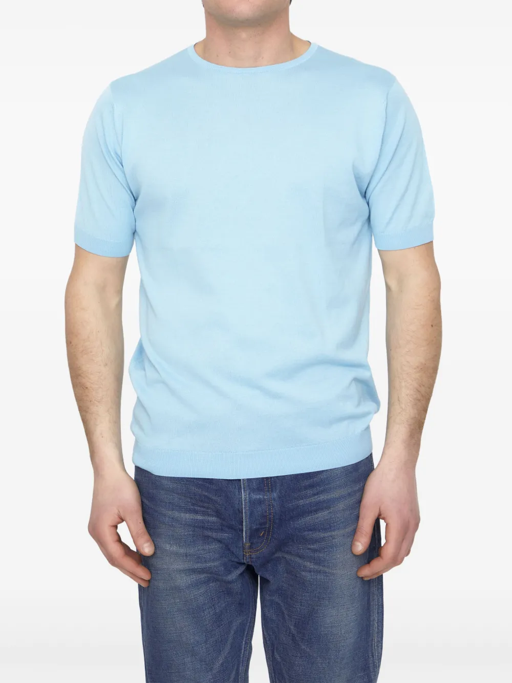 short-sleeved cotton jumper