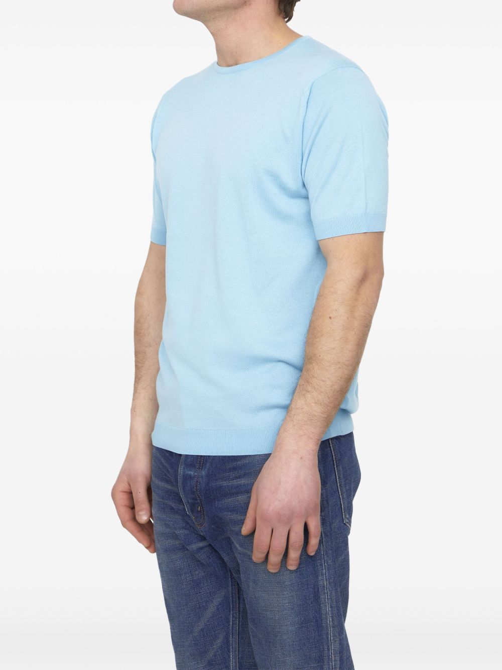 John Smedley Trui met korte mouwen - Blauw