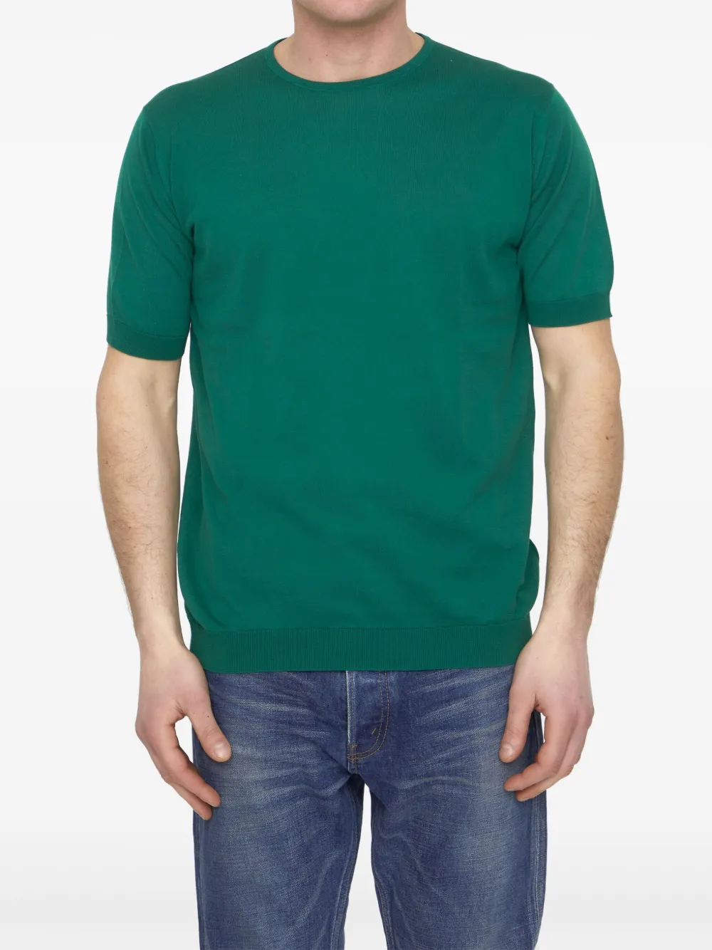 short-sleeved cotton jumper